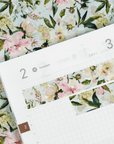 Cream & Pink Floral | Washi Tape Strips by Plannerface