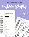Custom Script Stickers by Plannerface
