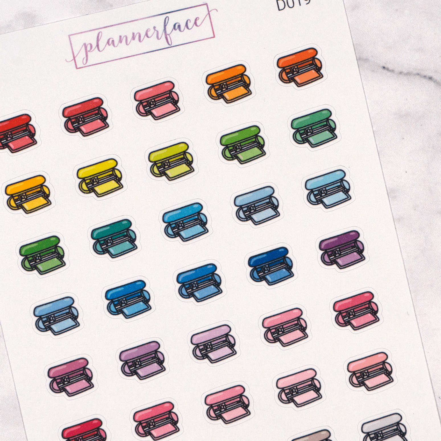 Cutting Machine Multicolour Doodles by Plannerface