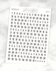 Date Numbers V2 Mini Icons | Scripts by Plannerface