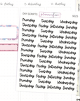 Days of the Week | Scripts by Plannerface