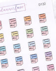 Donate & Sell Declutter Boxes Doodle Stickers