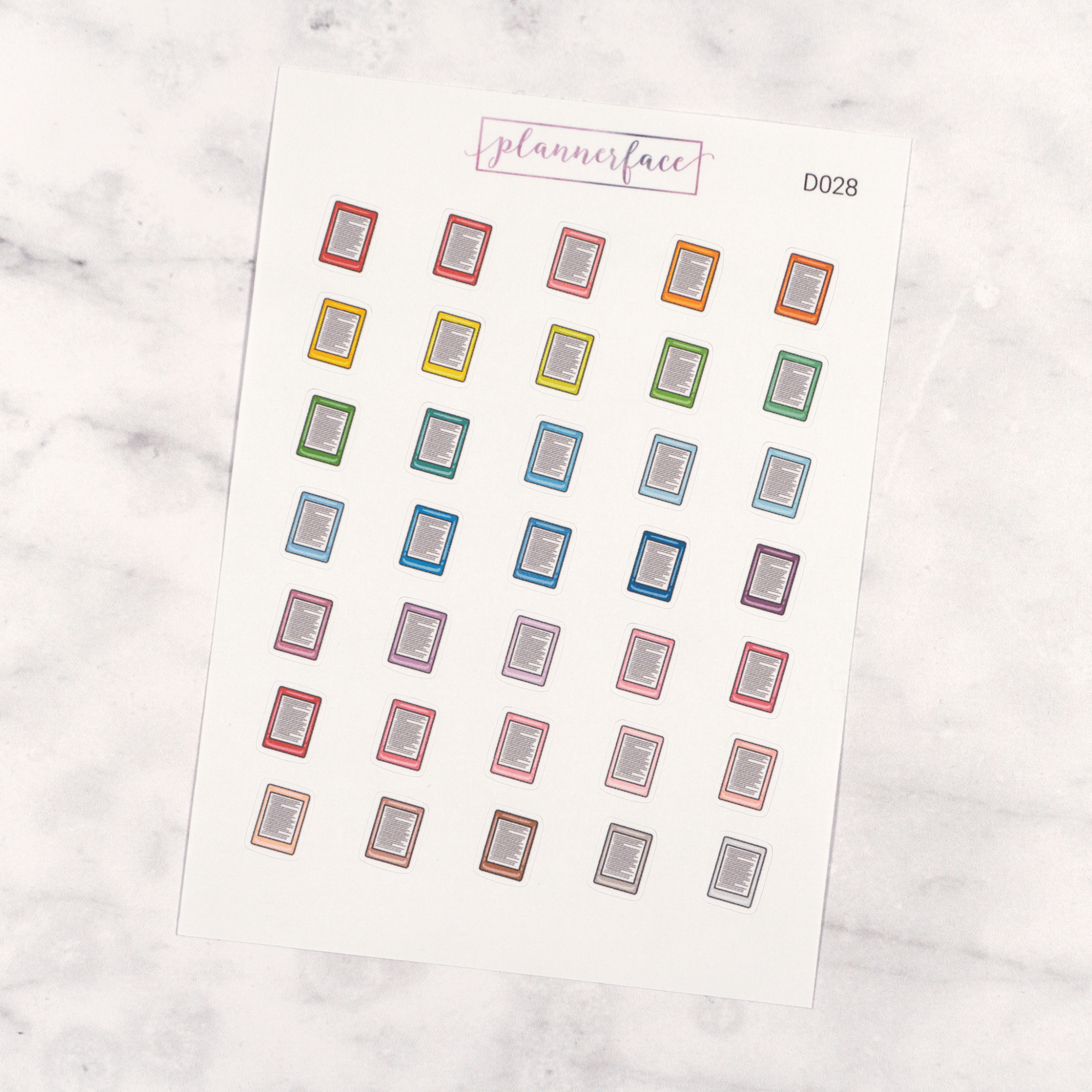E-reader / E-book Multicolour Doodles by Plannerface