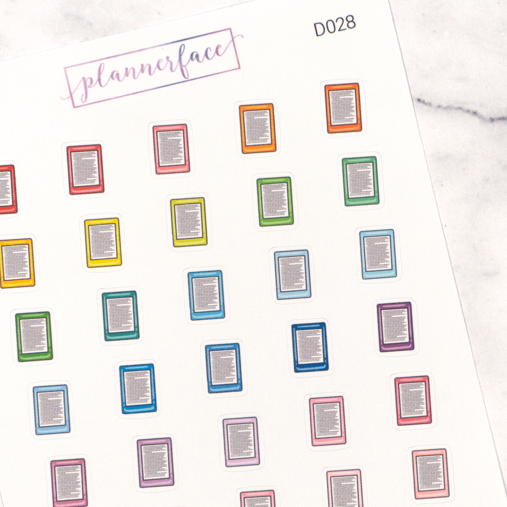 E-reader / E-book Multicolour Doodles by Plannerface