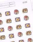 Egg Breakfast Doodle Stickers