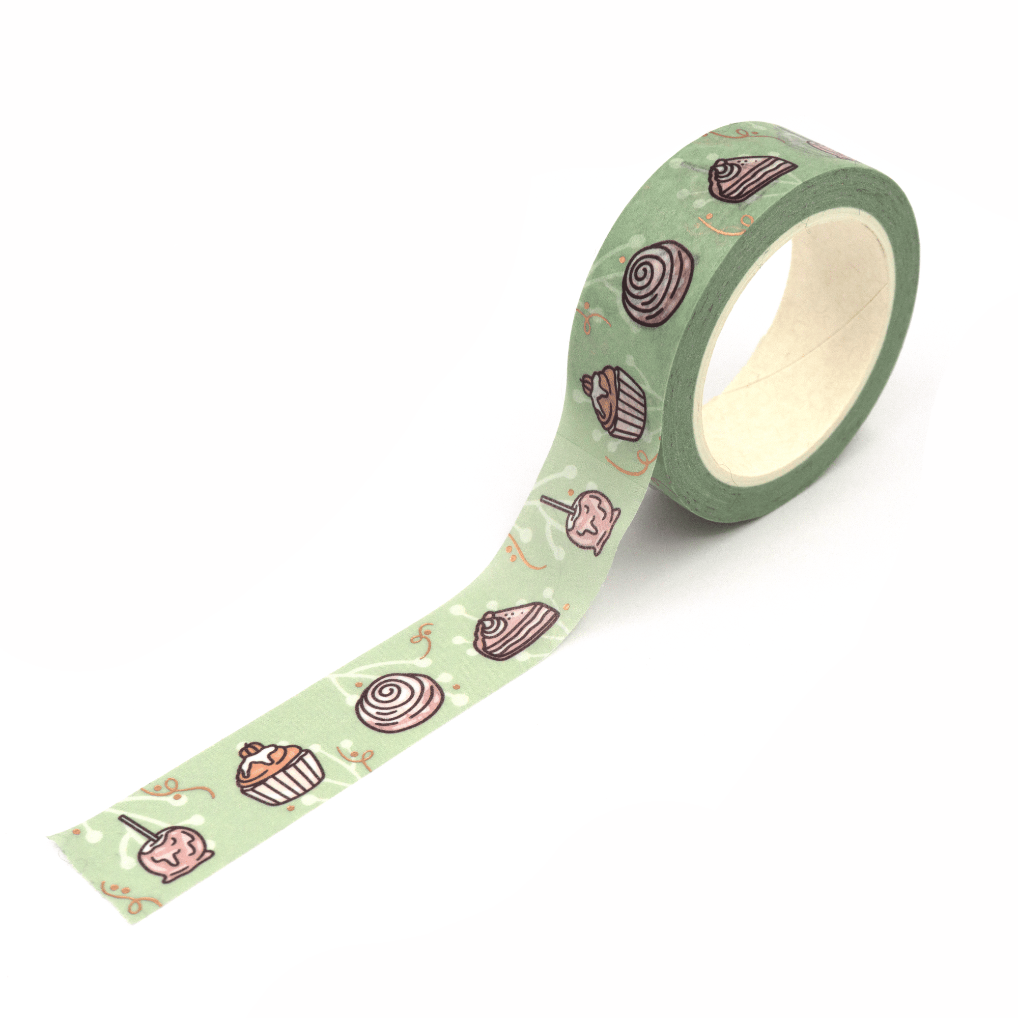 Fall Treats | Rose Gold Foiled Doodle Washi Tape by Plannerface