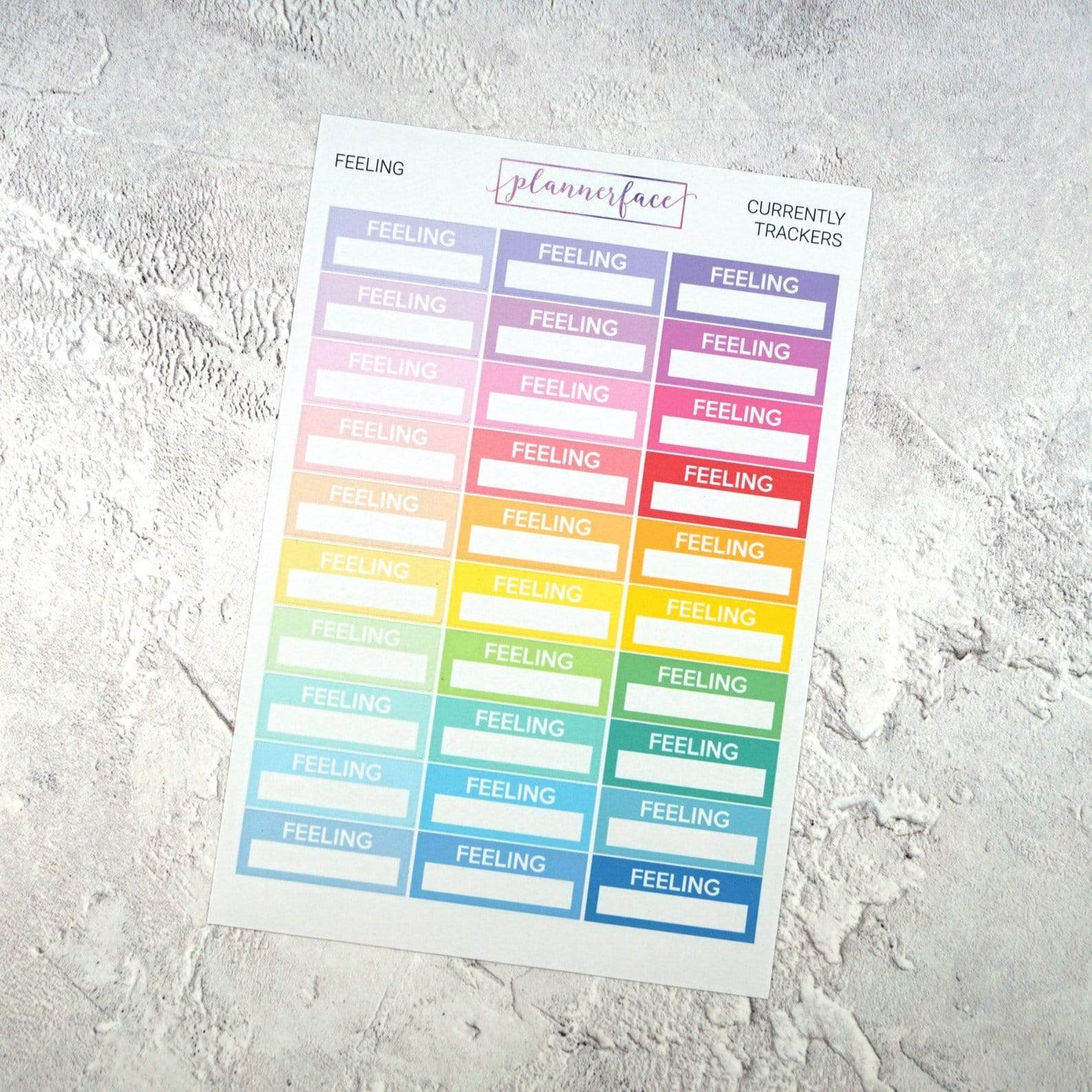 Feeling Currently Tracker | Multicolour by Plannerface