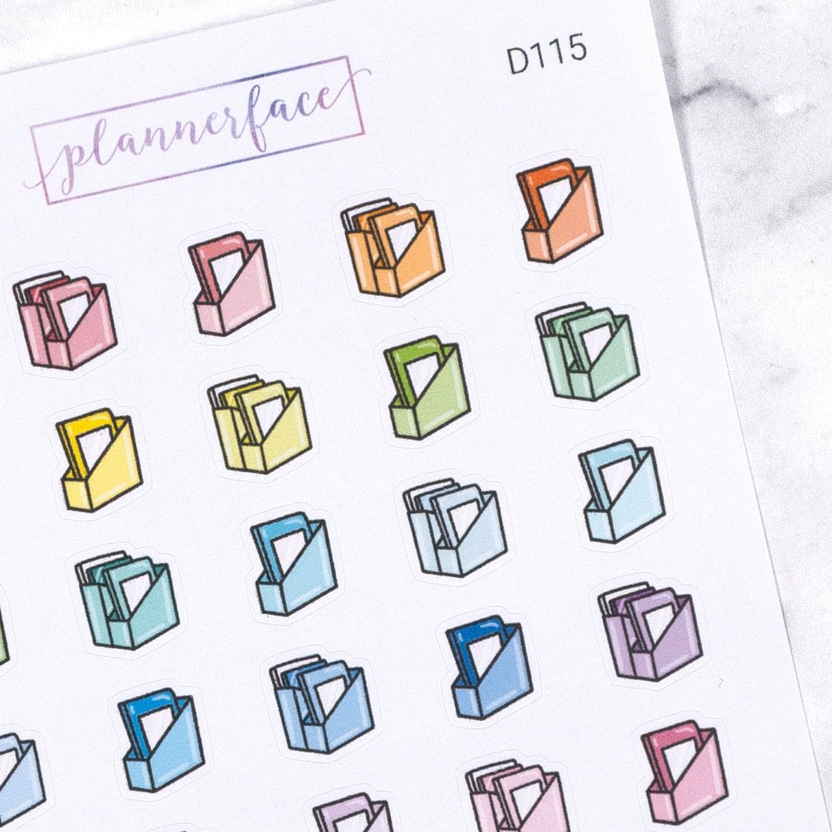 File Folders Multicolour Doodles by Plannerface