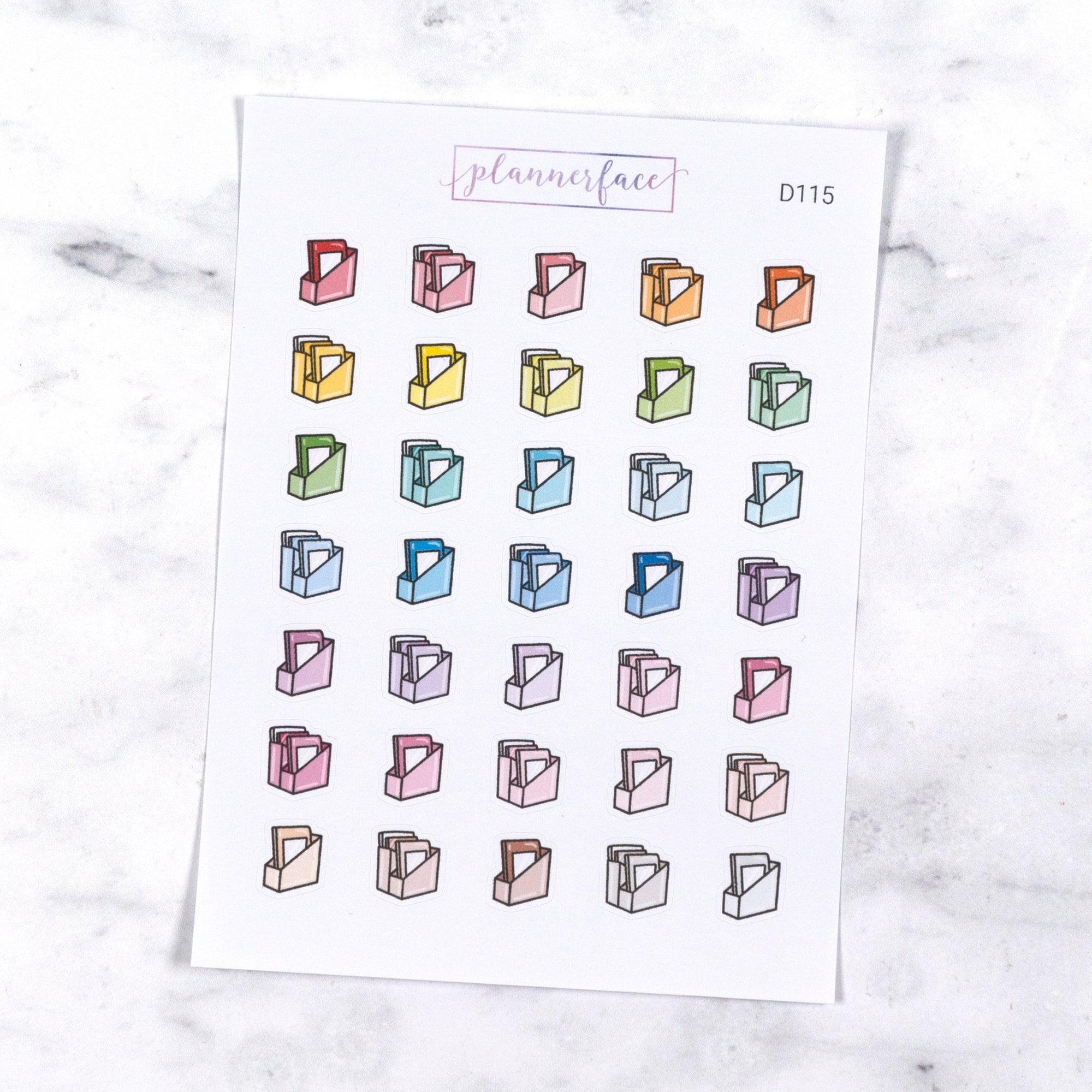 File Folders Multicolour Doodles by Plannerface