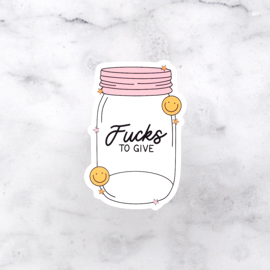 F**ks To Give Die Cut Vinyl Sticker