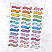 Floral Banner Multicolour Stickers by Plannerface