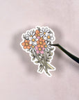 Floral Die Cut Vinyl Sticker by Plannerface