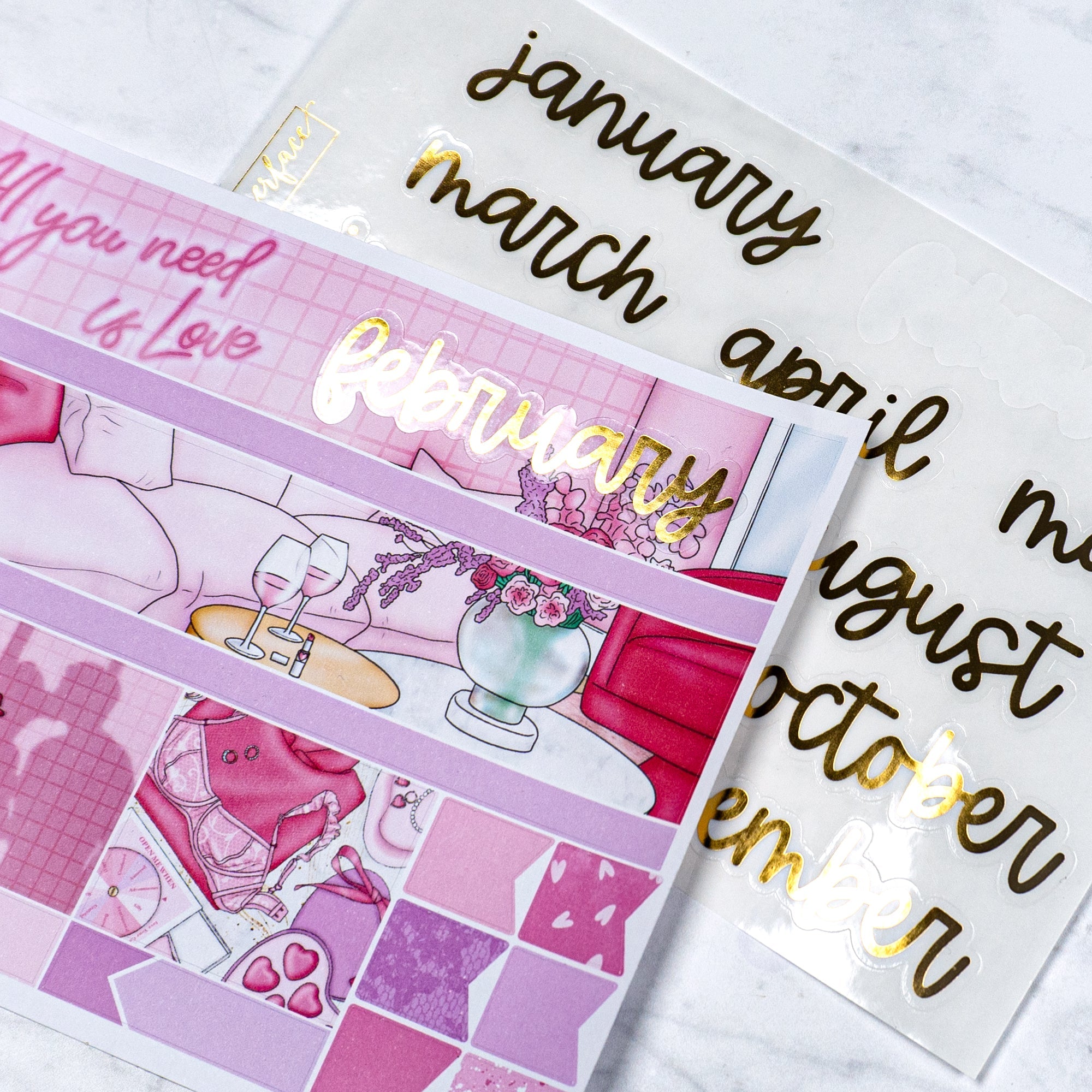 Foil Monthly Kit Scripts | 12 Months by Plannerface