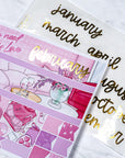 Foil Monthly Kit Scripts | 12 Months by Plannerface