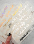 Foil Monthly Kit Scripts 12 Months