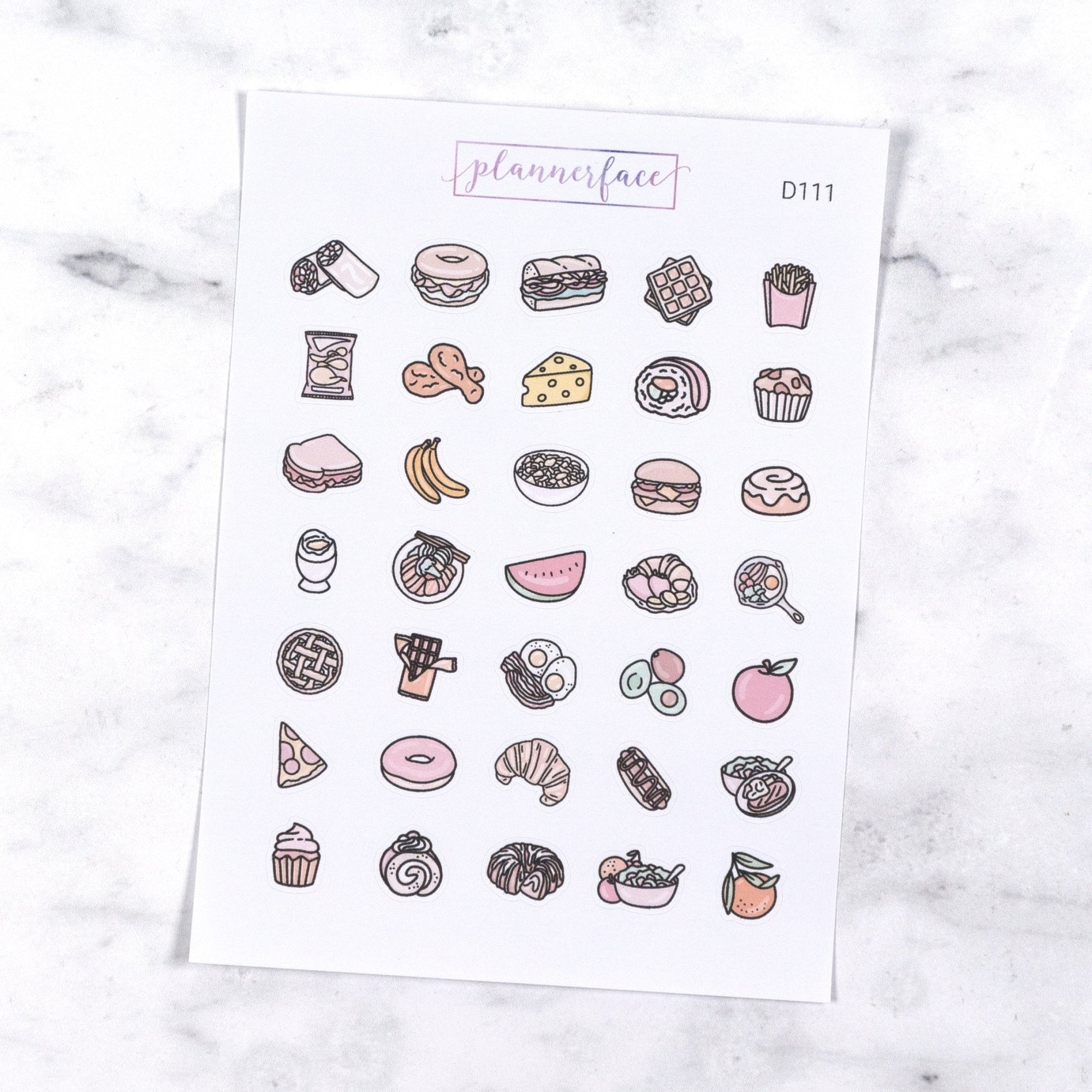 Food Doodle Sampler by Plannerface