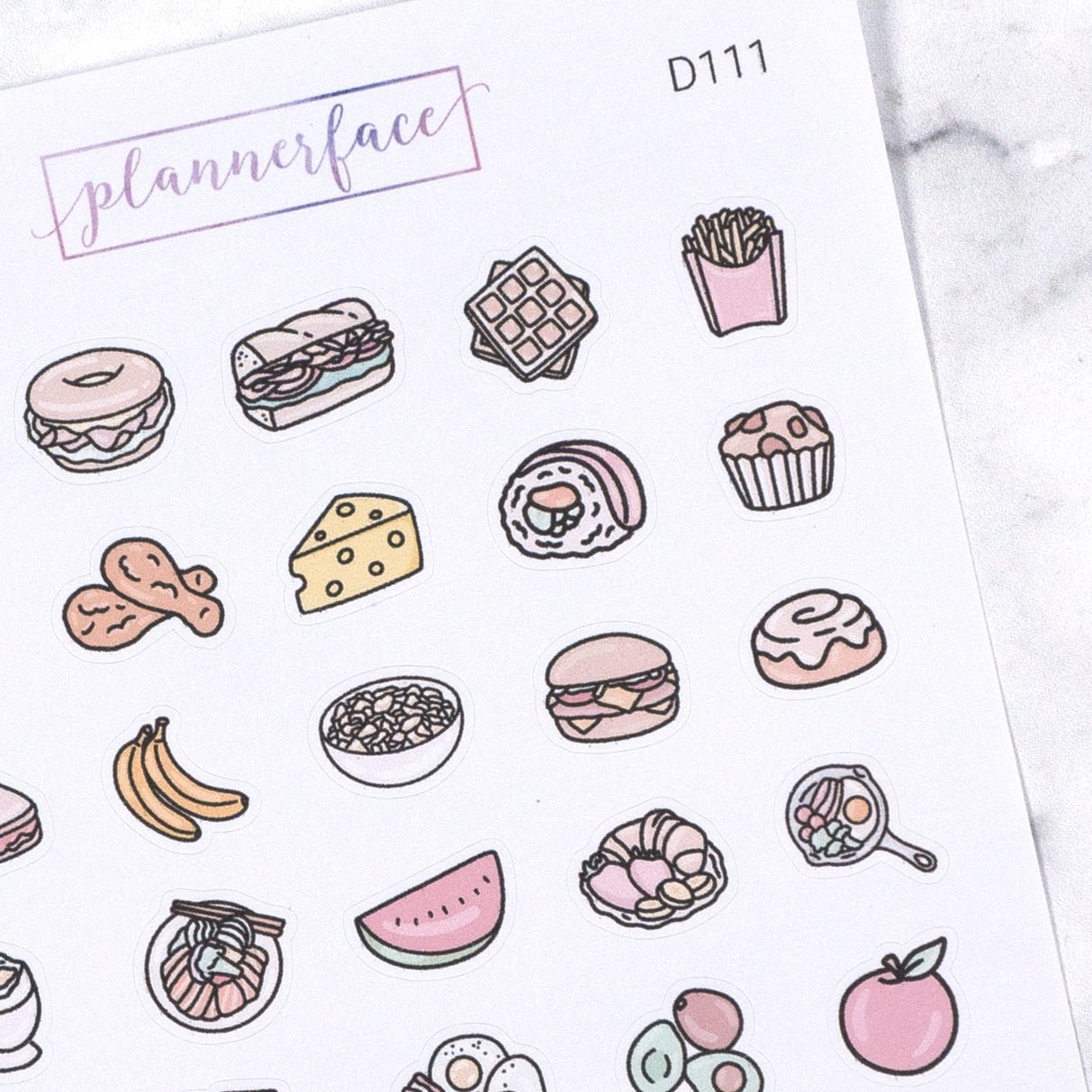 Food Doodle Sampler by Plannerface