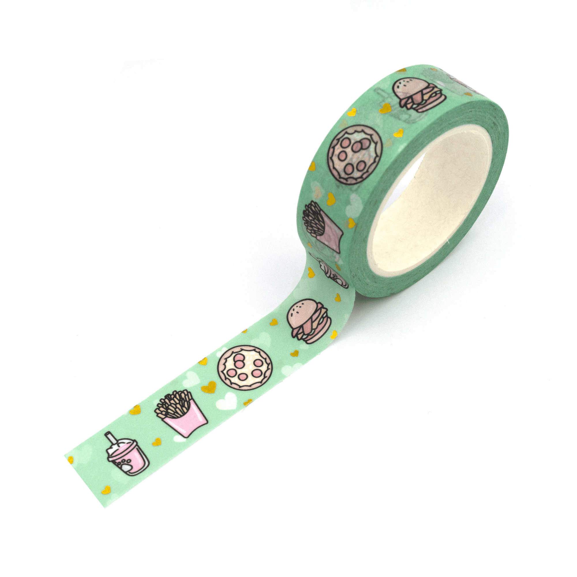 Food | Gold Foiled Doodle Washi Tape by Plannerface