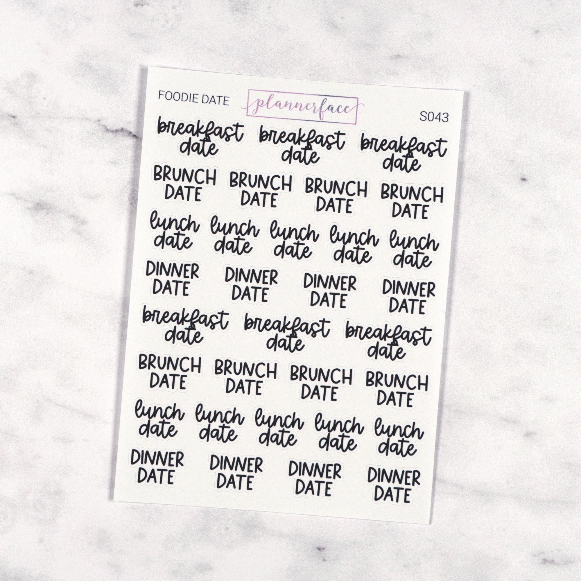Foodie Date | Scripts by Plannerface