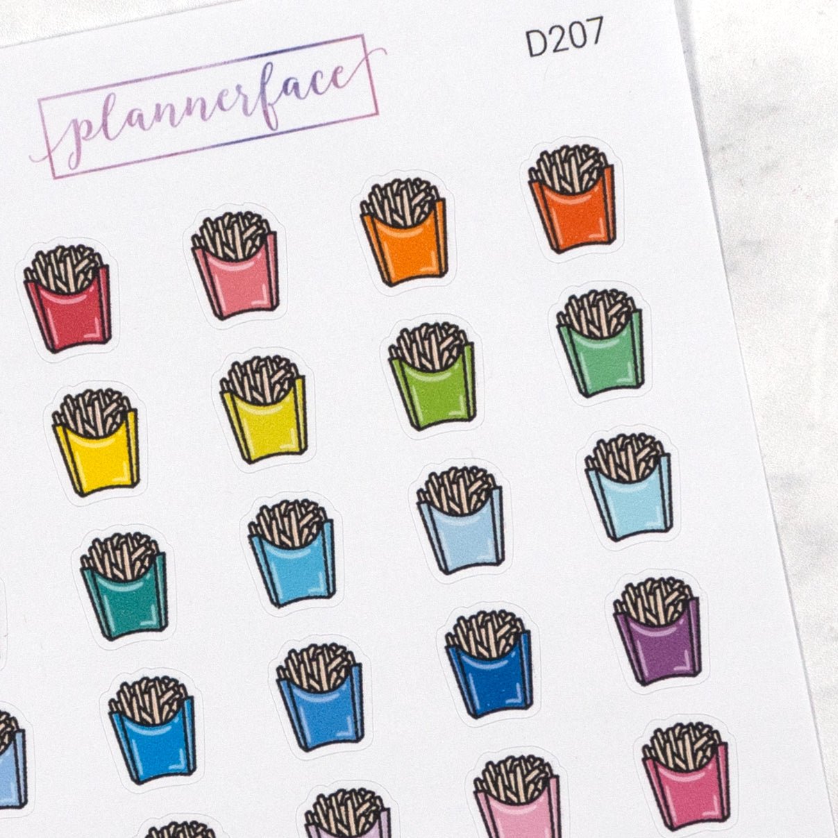 French Fries Multicolour Doodles by Plannerface