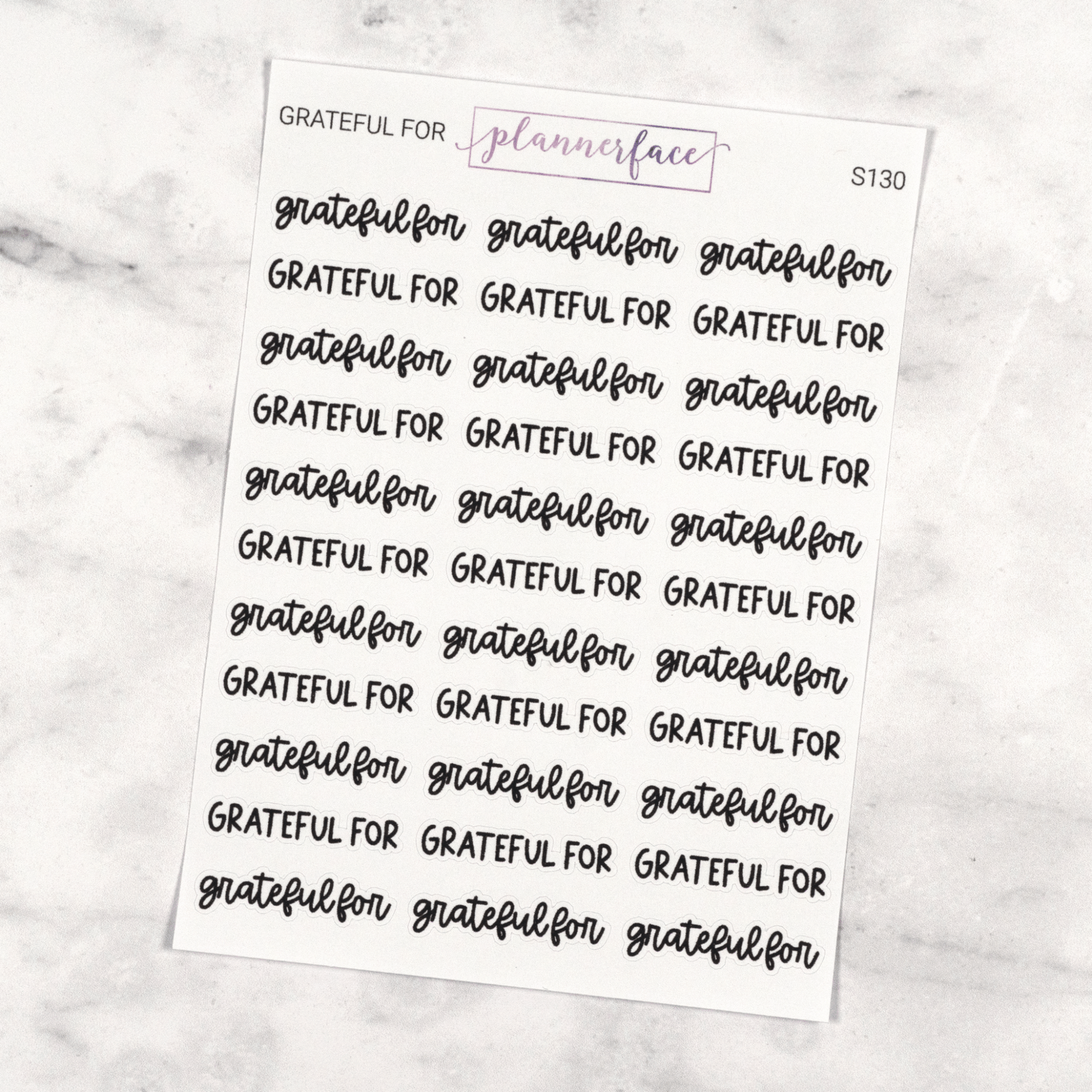 Grateful For | Scripts by Plannerface