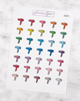 Hair Dryer Multicolour Doodles by Plannerface