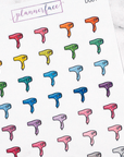 Hair Dryer Multicolour Doodles by Plannerface
