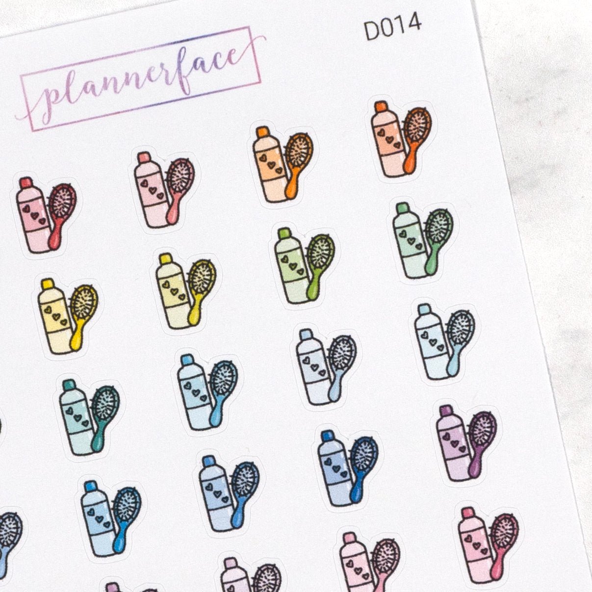 Hair Wash Multicolour Doodles by Plannerface