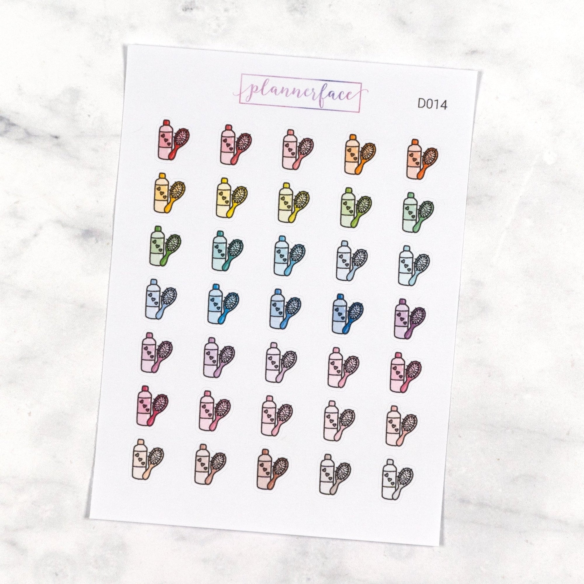 Hair Wash Multicolour Doodles by Plannerface