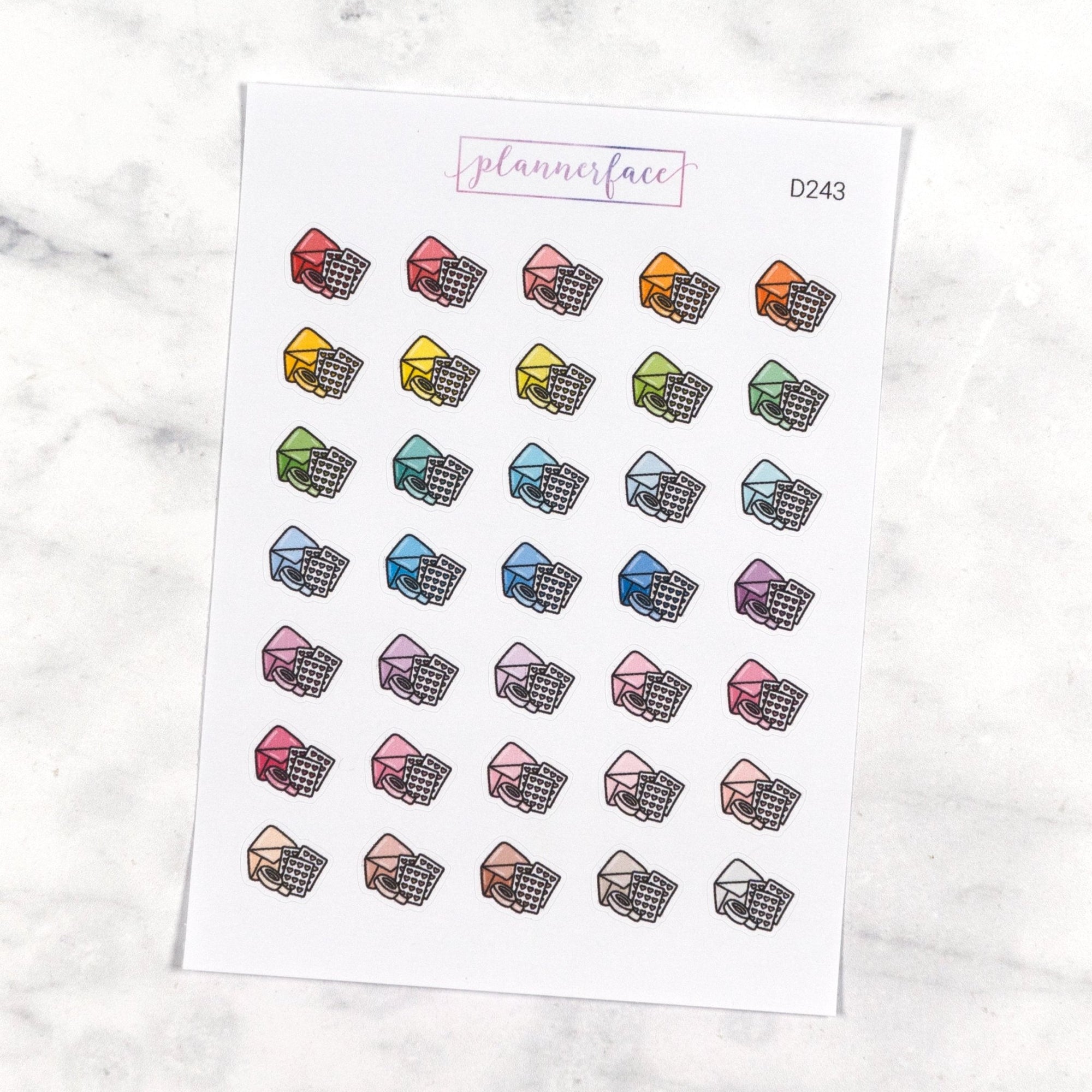 Happy Mail Multicolour Doodles by Plannerface