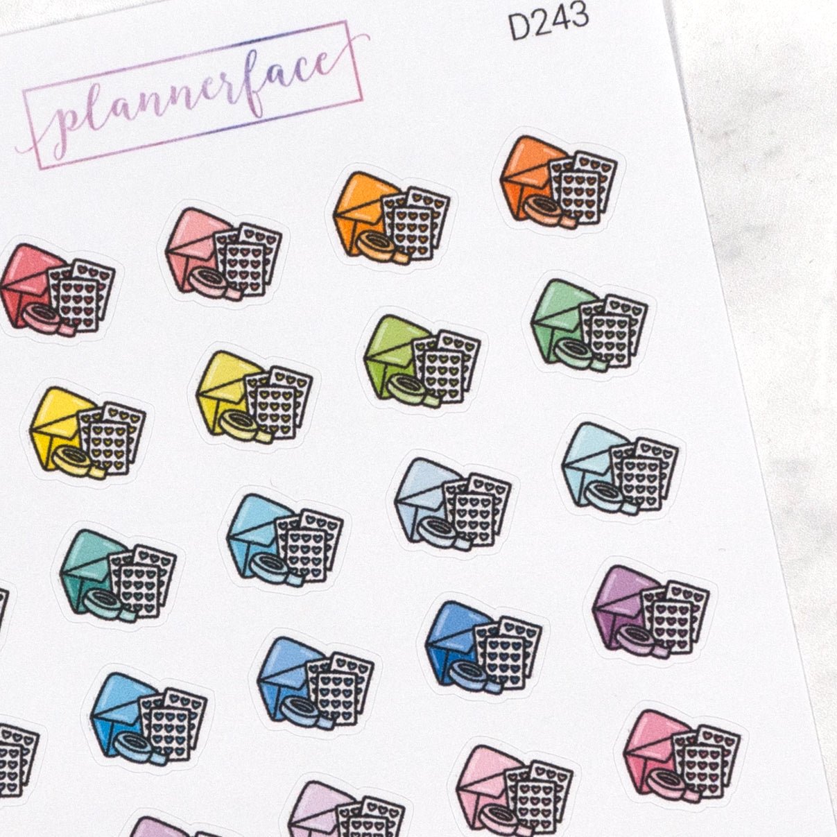 Happy Mail Multicolour Doodles by Plannerface
