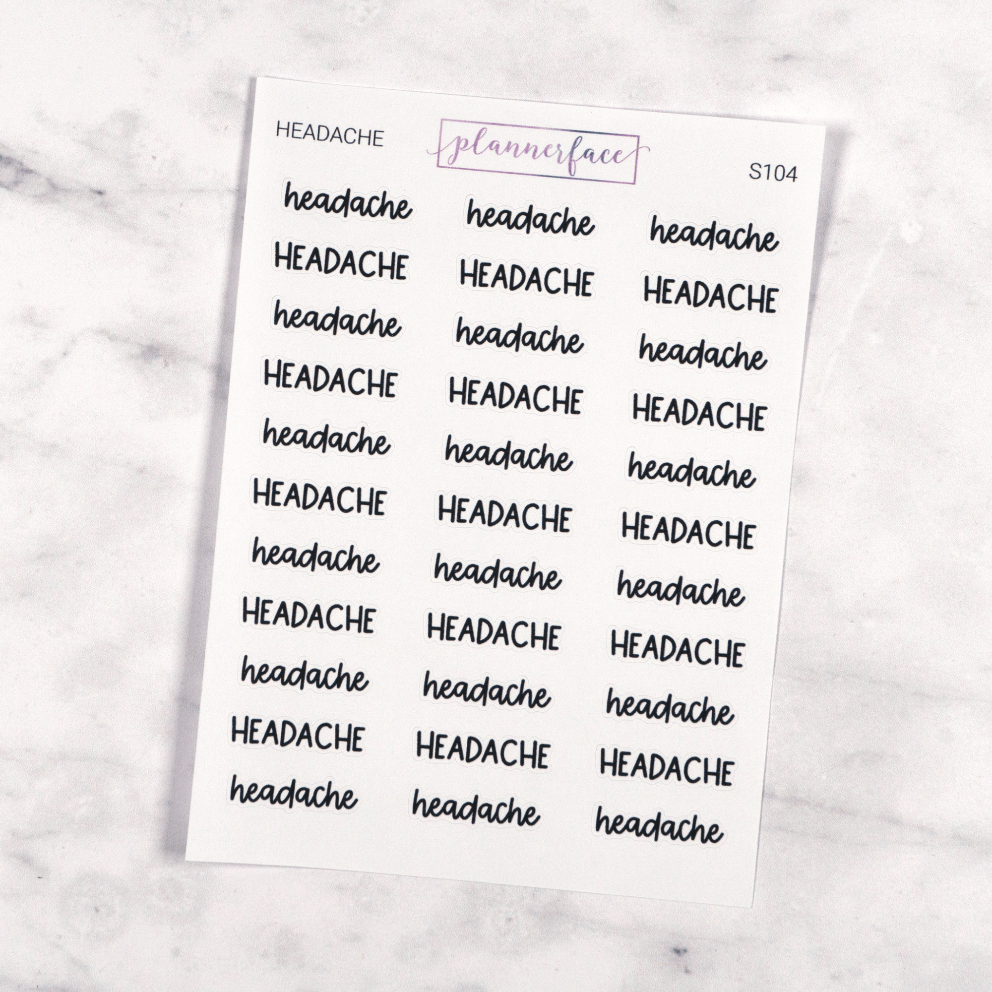 Headache | Scripts by Plannerface
