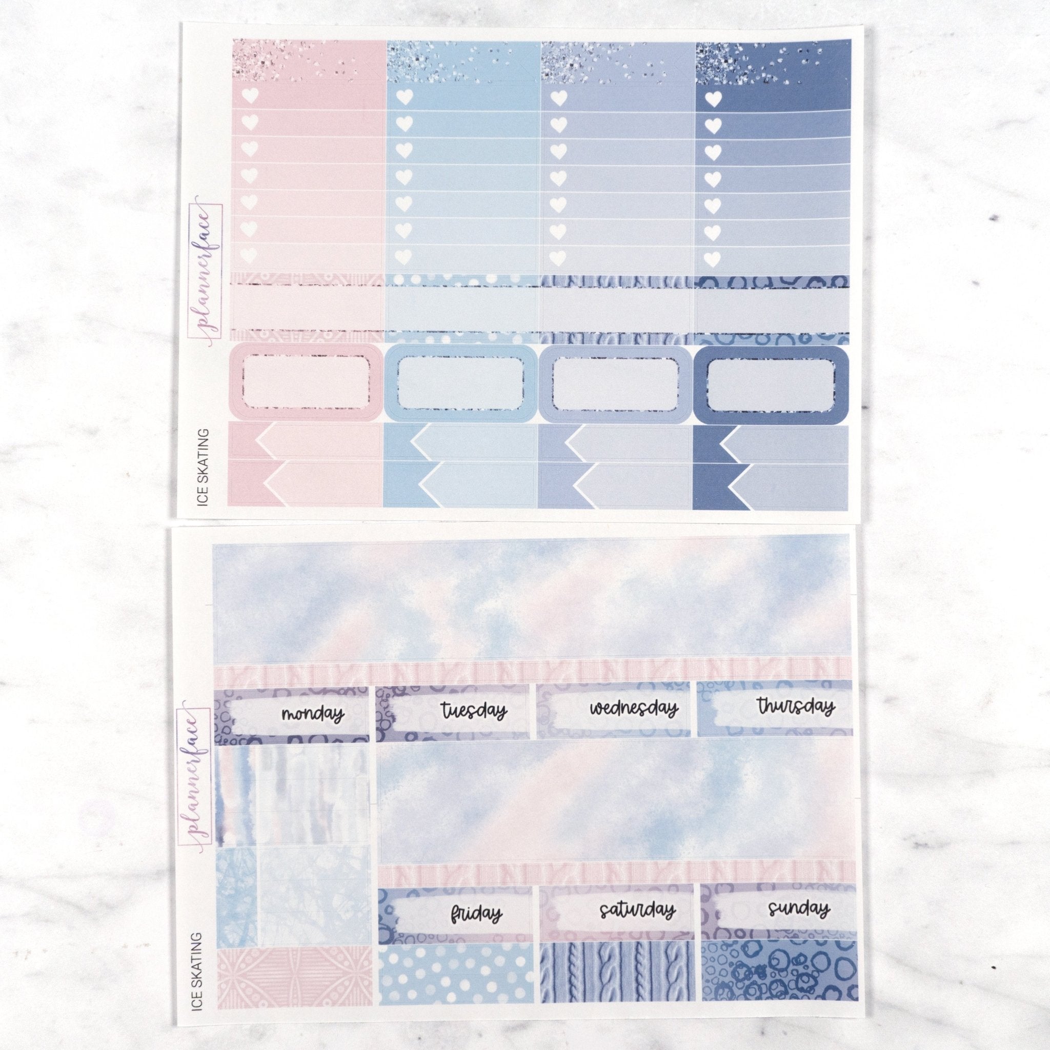 Ice Skating Weekly Kit by Plannerface