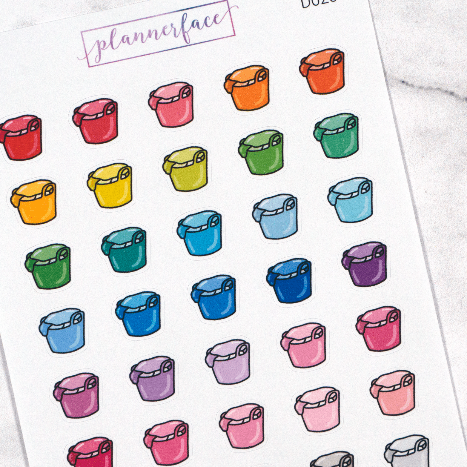 Laundry Basket Multicolour Doodles by Plannerface