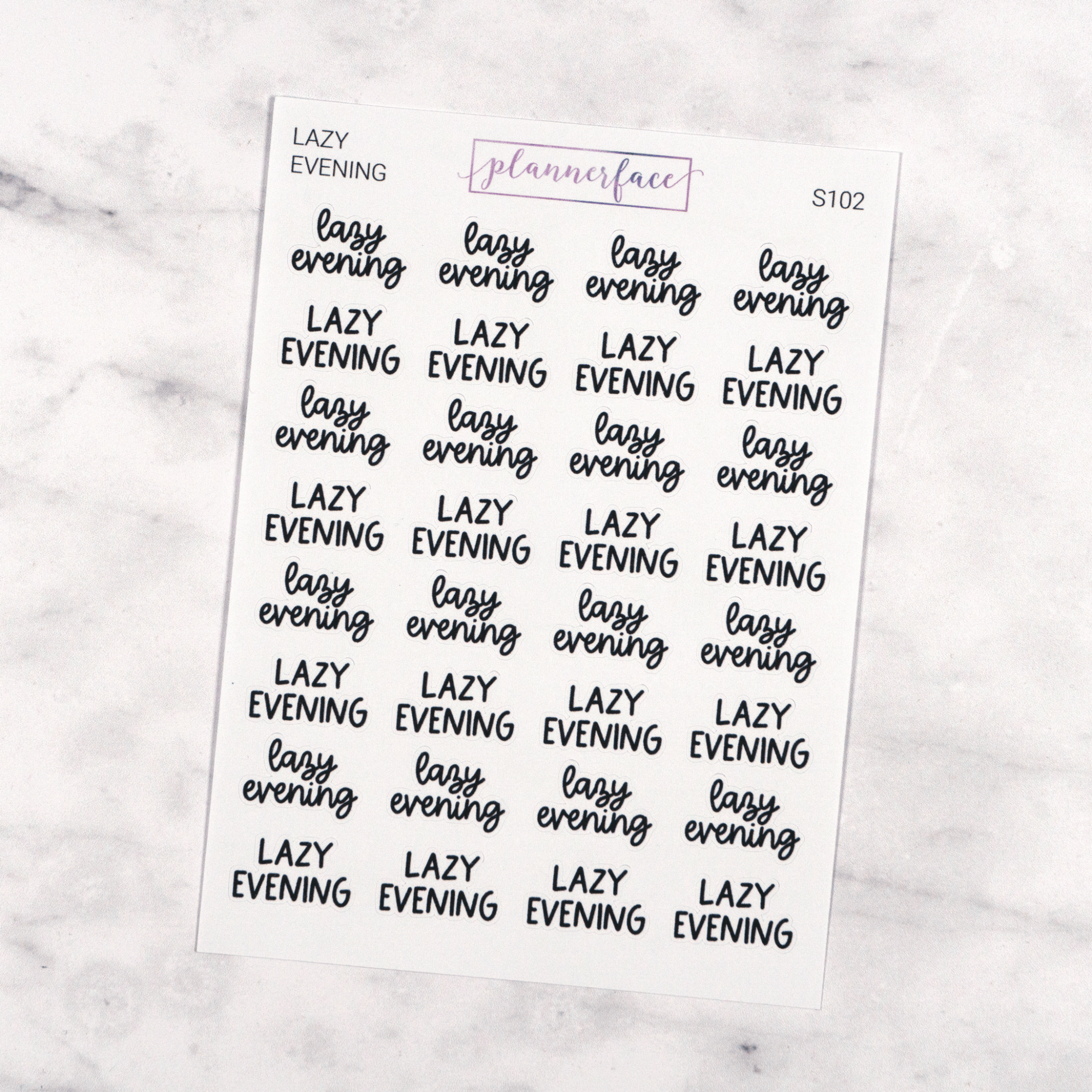 Lazy Evening | Scripts by Plannerface
