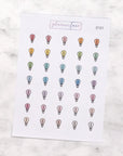 Light Bulb Multicolour Doodles by Plannerface