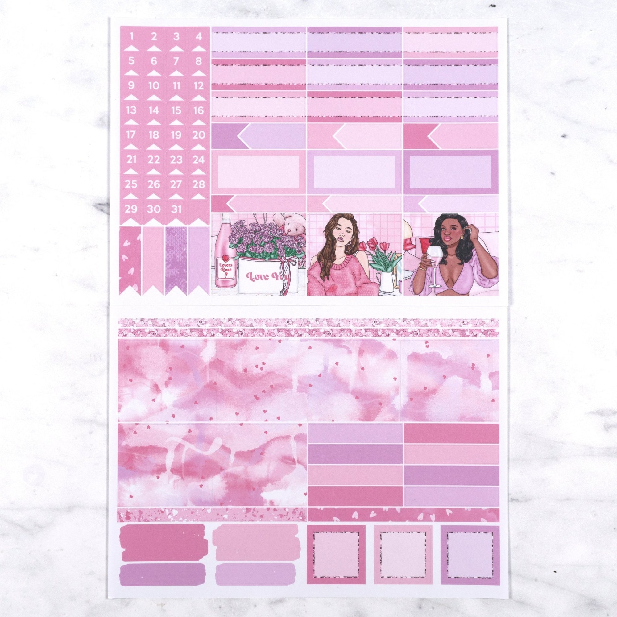 Like A Rose Monthly Kit by Plannerface