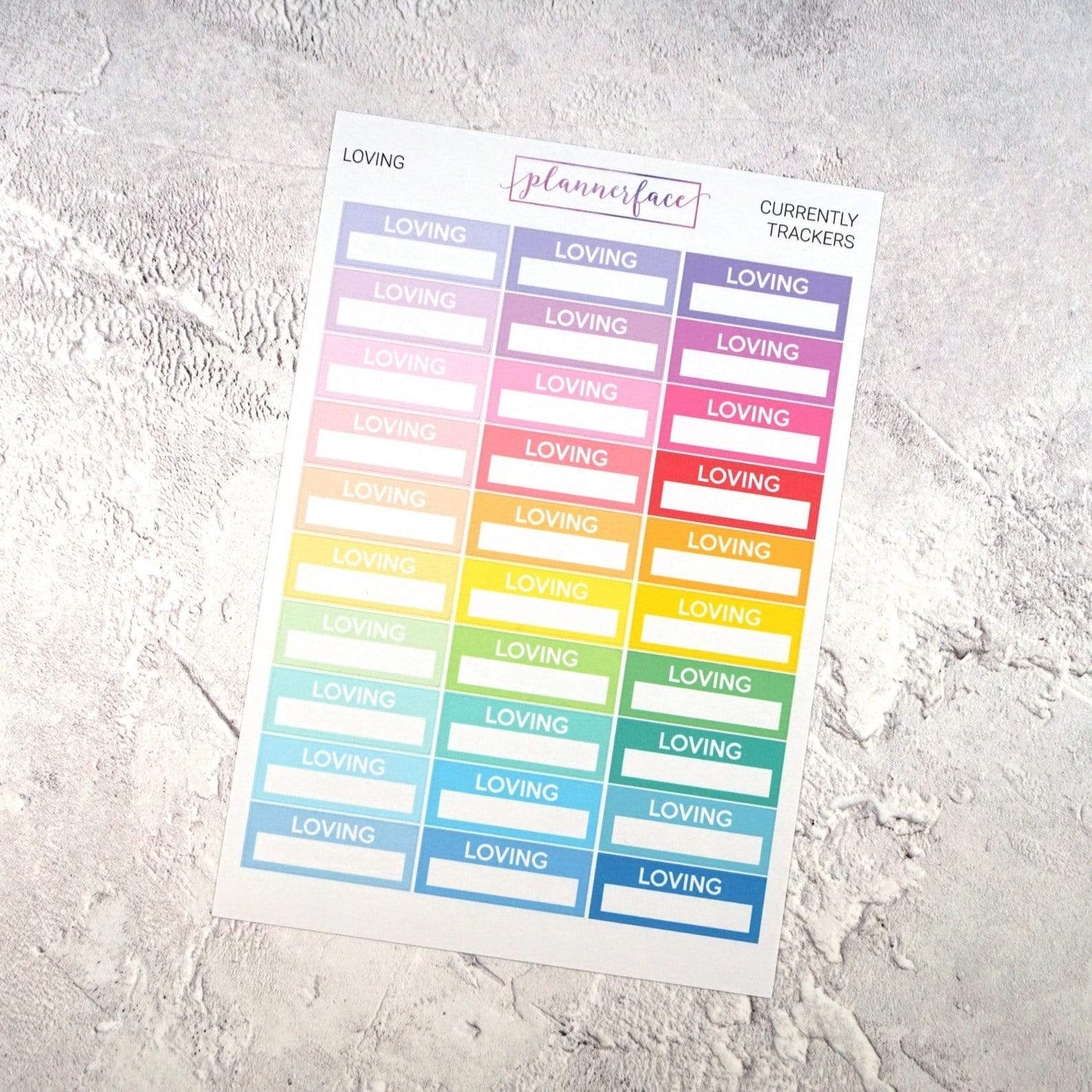 Loving Currently Tracker | Multicolour by Plannerface