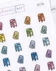 Mail Drop Post Run Multicolour Doodles by Plannerface