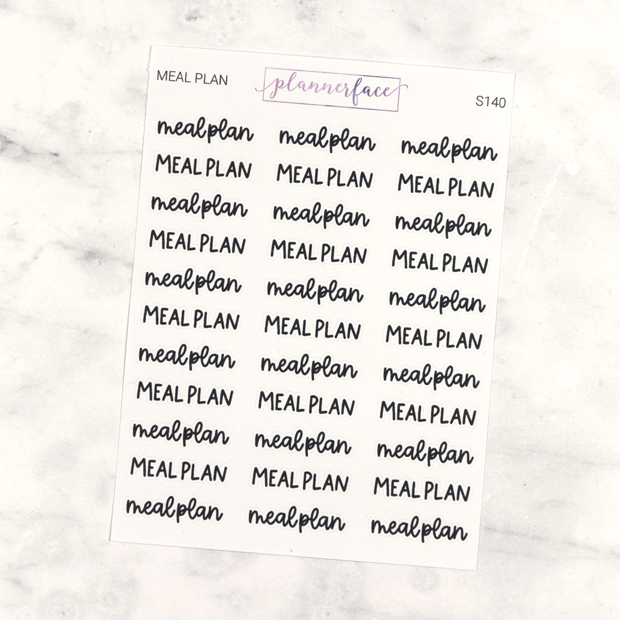Meal Plan | Scripts by Plannerface