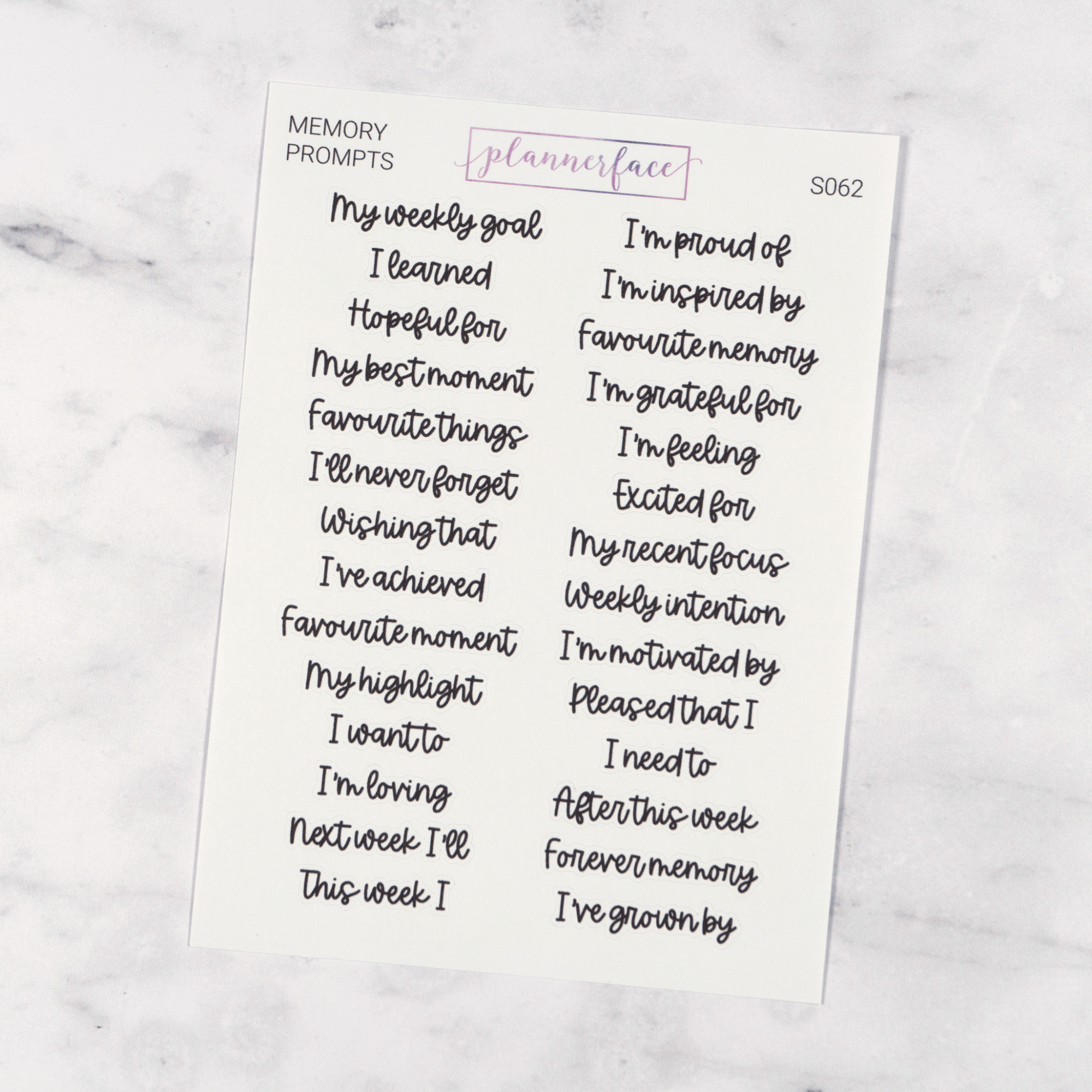 Memory Prompts V1 | Scripts by Plannerface