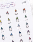 Milk Bottle Multicolour Doodles by Plannerface