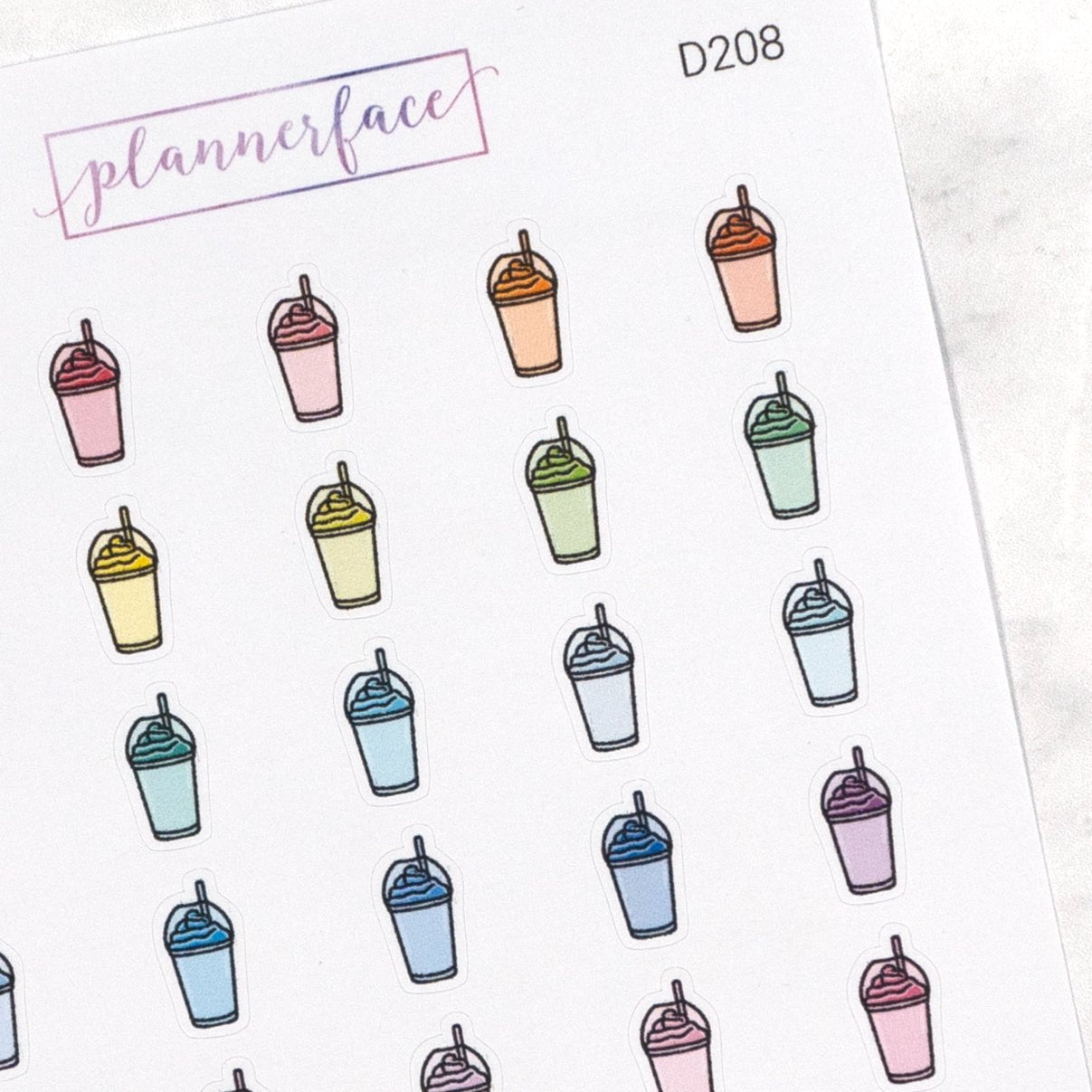 Milkshake Multicolour Doodles by Plannerface