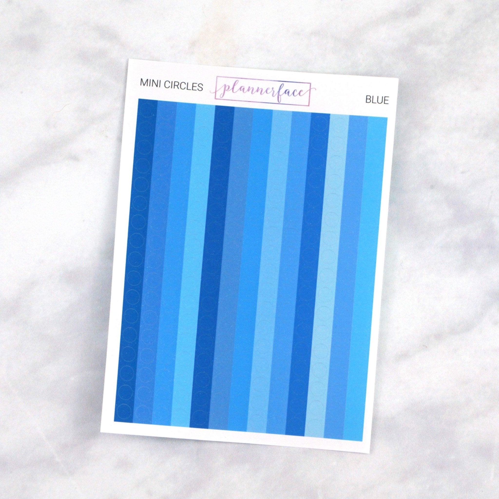 Mini Circles - BLUE | Multicolour by Plannerface