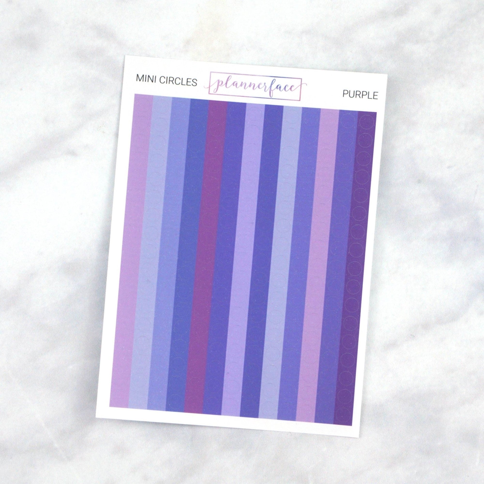 Mini Circles - PURPLE | Multicolour by Plannerface