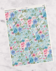 Mint & Pink Floral | Washi Tape Strips by Plannerface