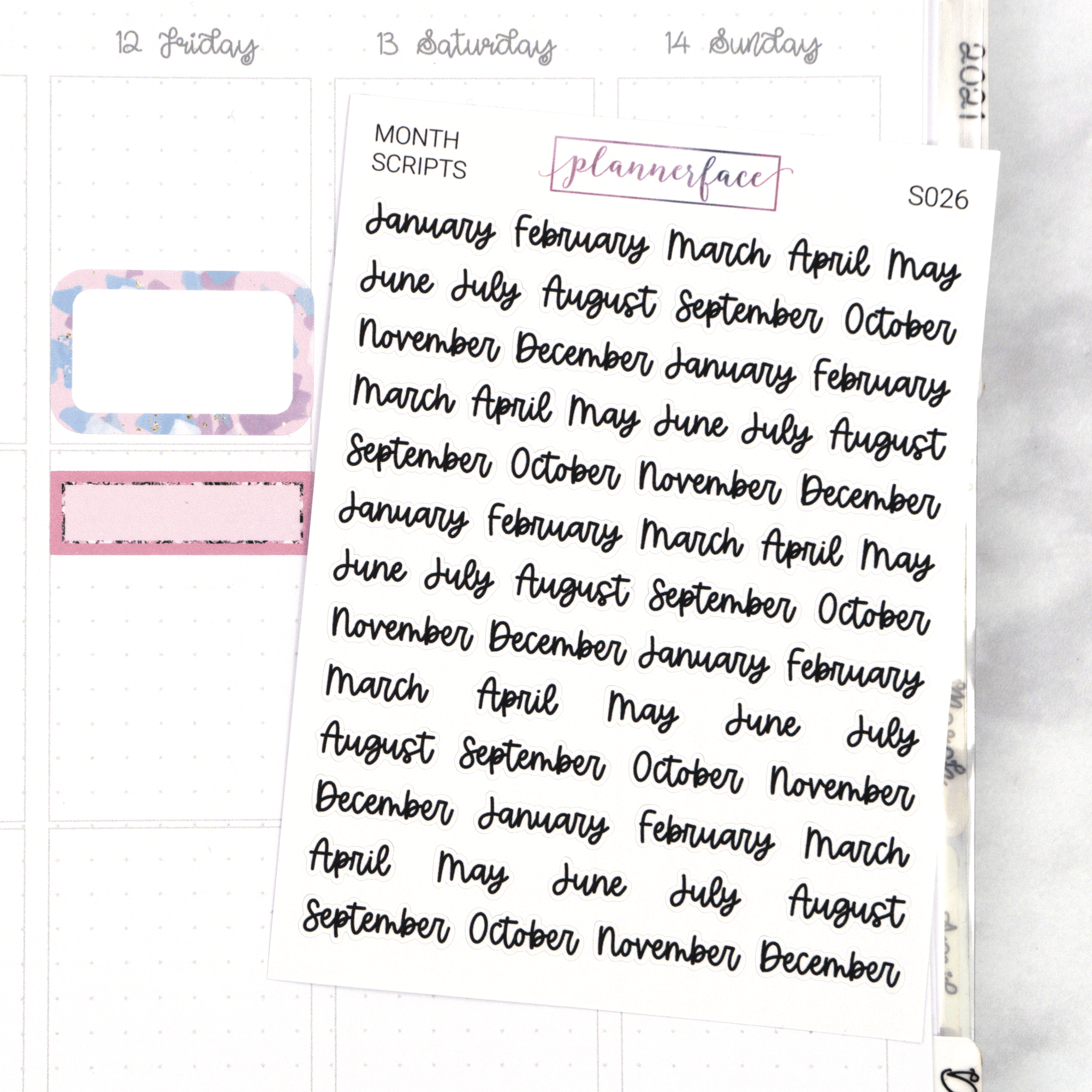 Months | Scripts by Plannerface