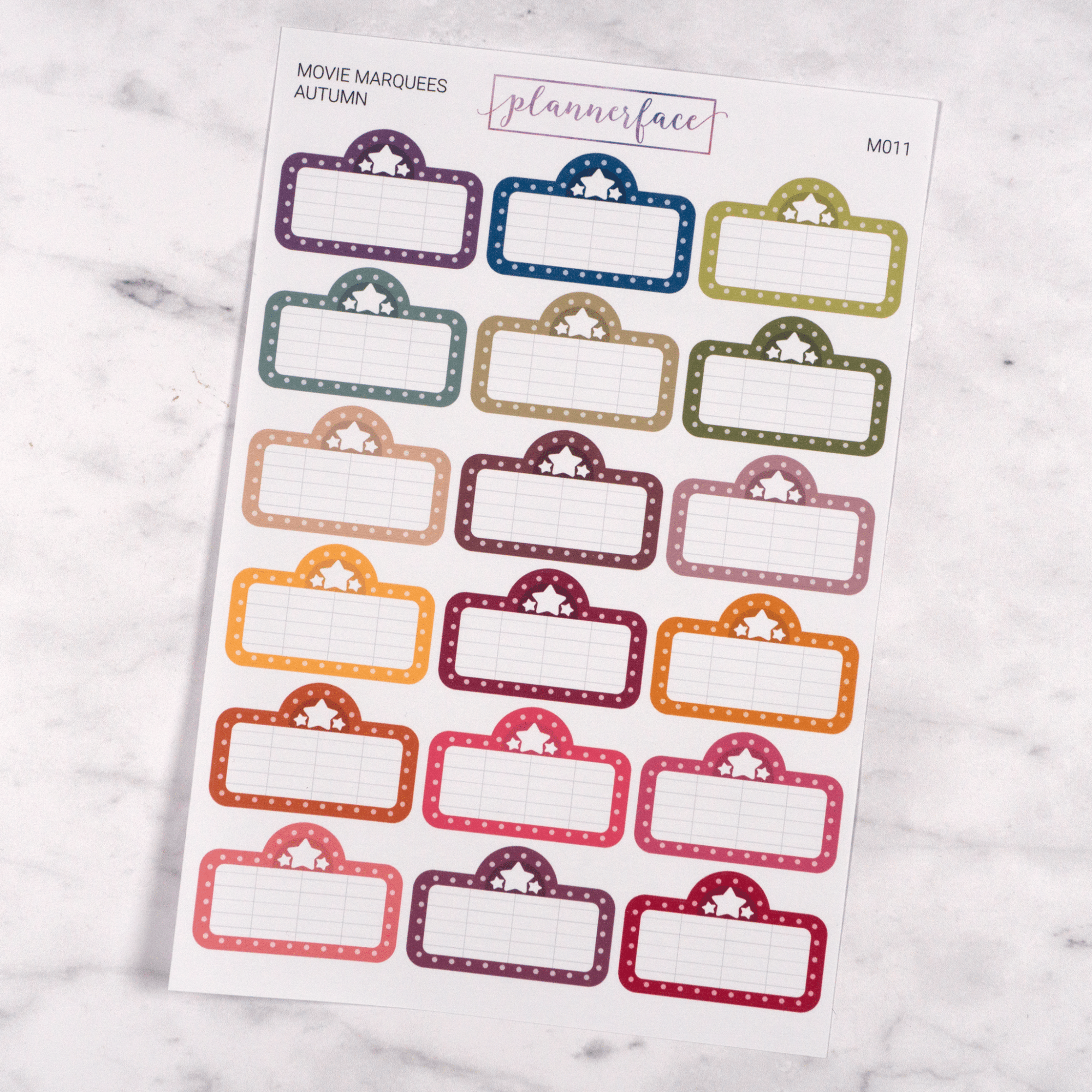 Movie Marquees | Autumn Multicolour by Plannerface