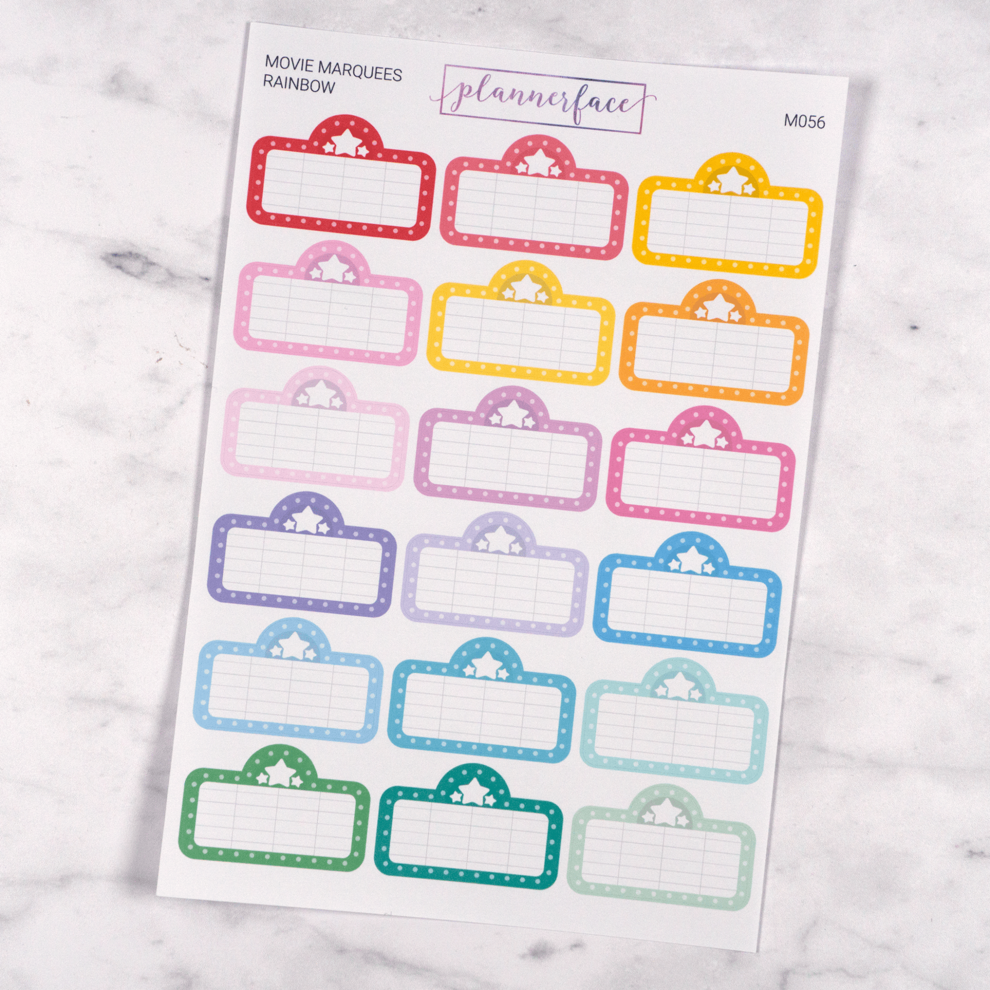 Movie Marquees | Rainbow Multicolour by Plannerface