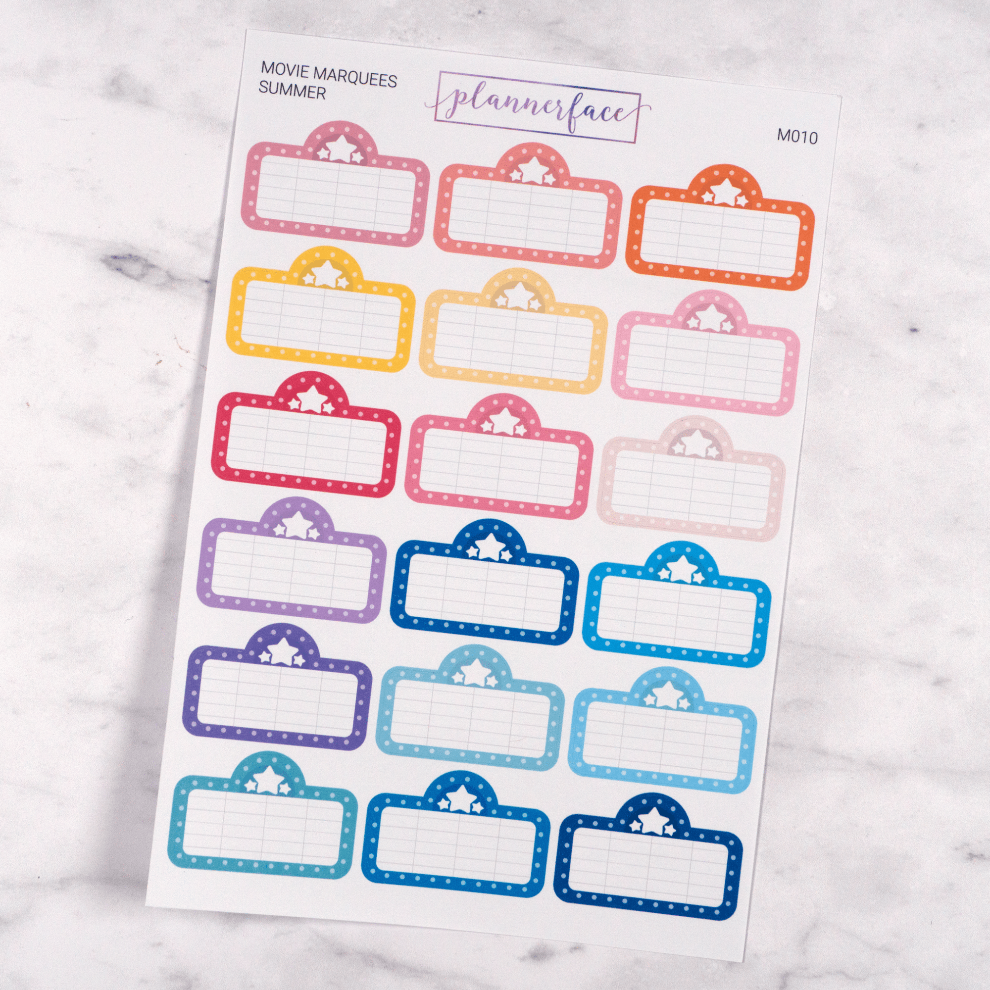 Movie Marquees | Summer Multicolour by Plannerface